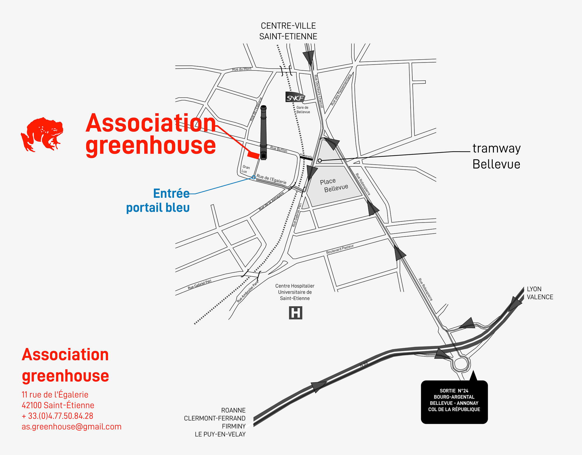 Le lieu / plan Bellevue